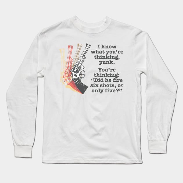 Dirty Harry Quote Long Sleeve T-Shirt by GraphicGibbon